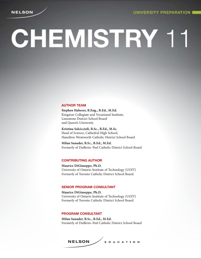 Picture of Chemistry 11  FRI 2:30-4:00 PM PST